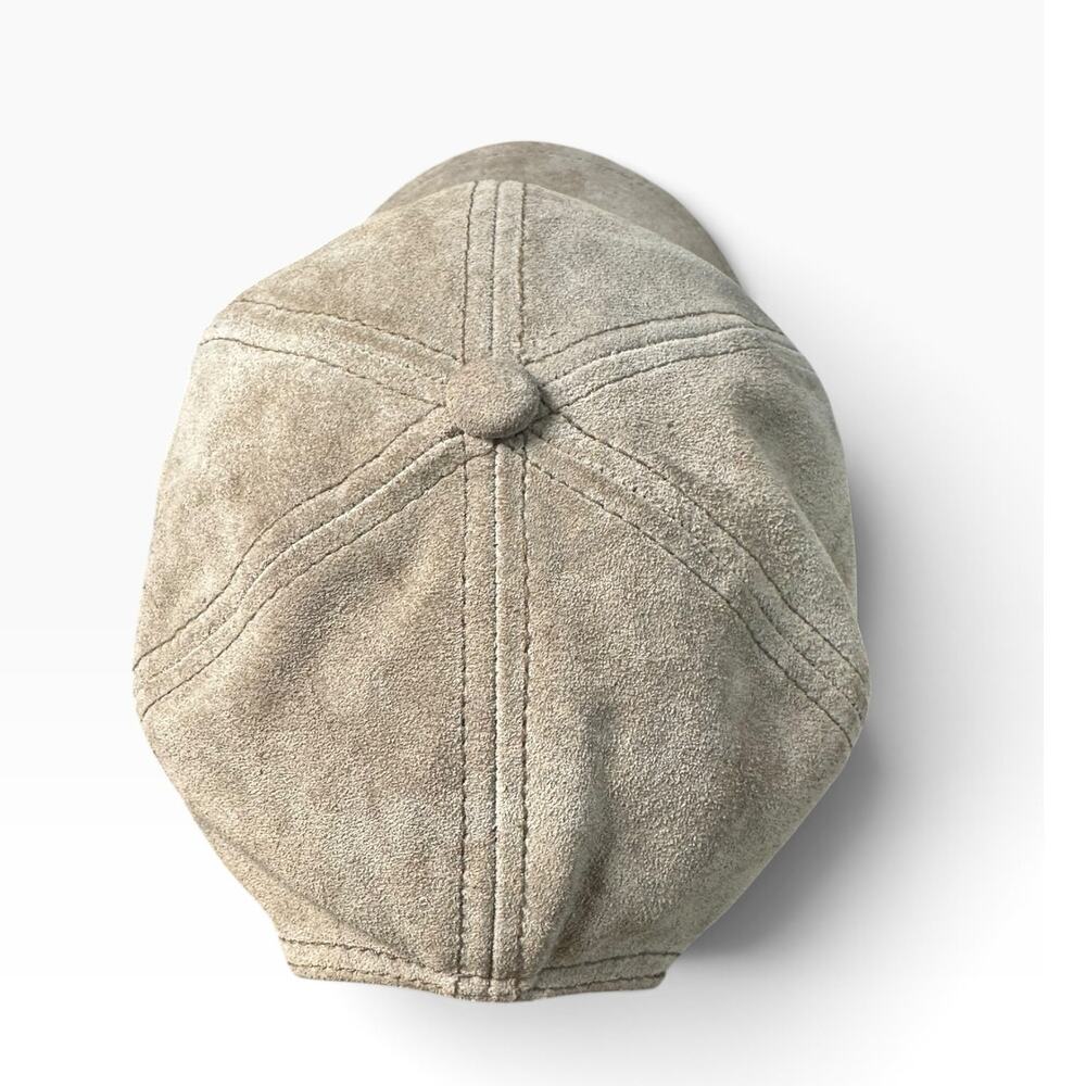 Rag & Bone New York Taupe Suede Unisex Baseball Cap One Size Leather Strap - Picture 6 of 13
